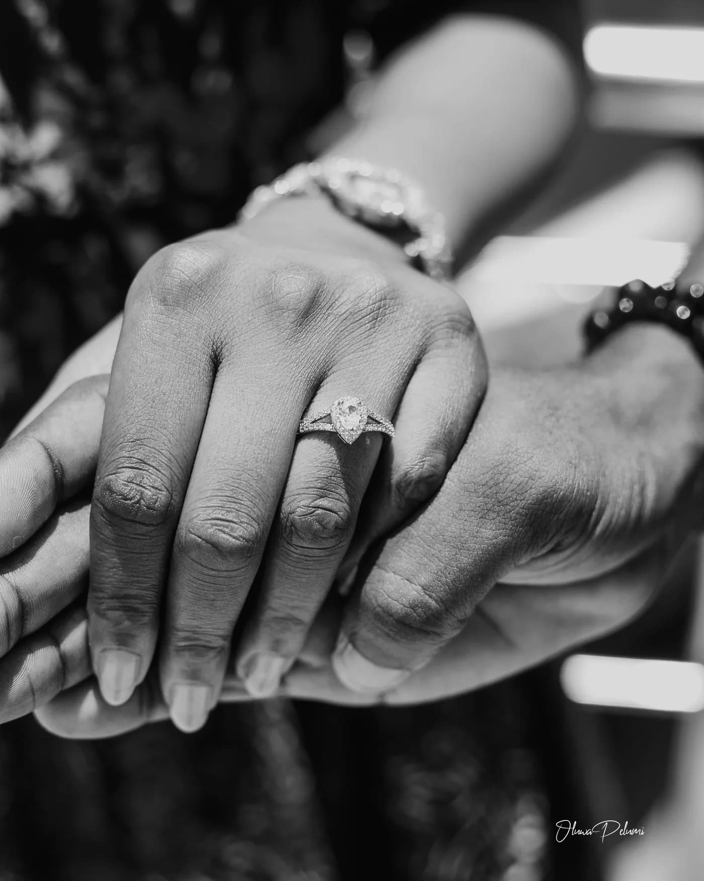 The engagement ring, close up