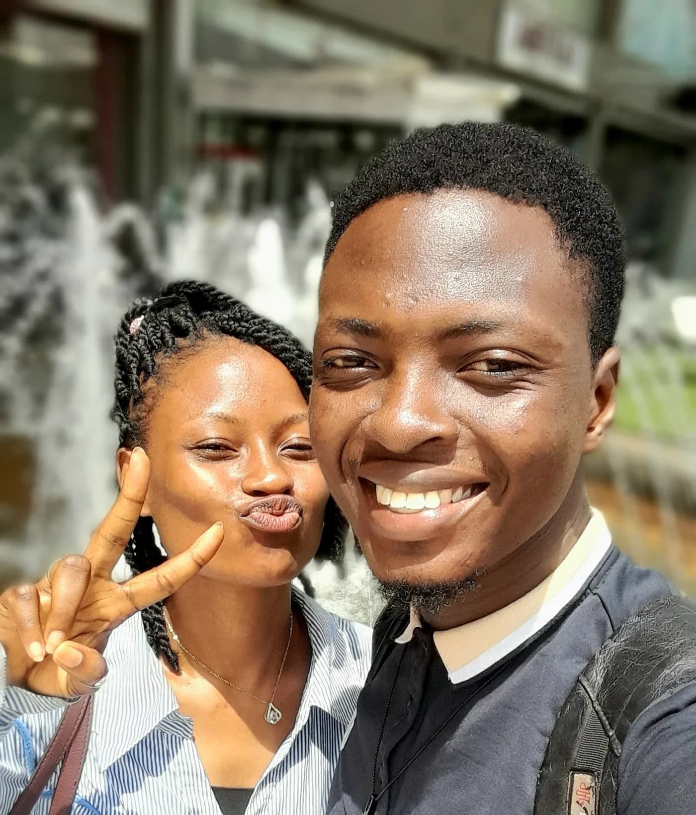 The couple by the fountain
